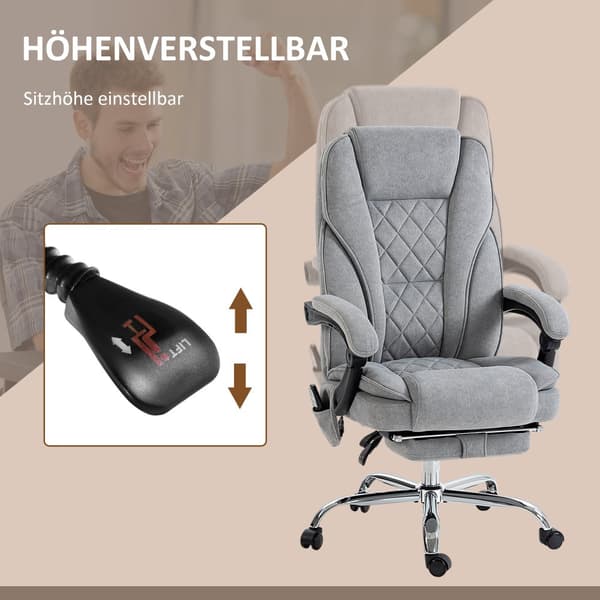Kontorstol, 67x72x111-119 cm, Grå