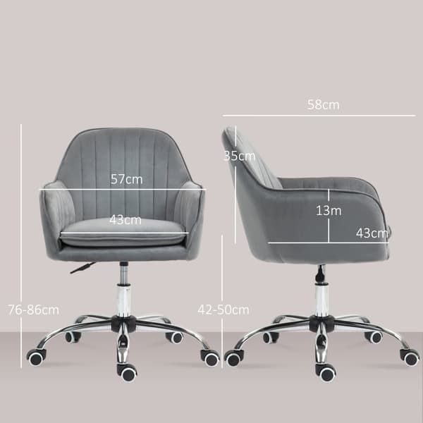 Toimistotuoli, 57P x 58L x 76-86K cm, Harmaa