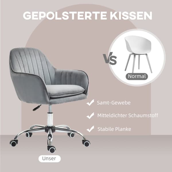 Toimistotuoli, 57P x 58L x 76-86K cm, Harmaa