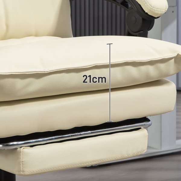 Kontorsstol, 66x72x122-130 cm (upprätt), 66x120x98 cm (helt liggande), Beige