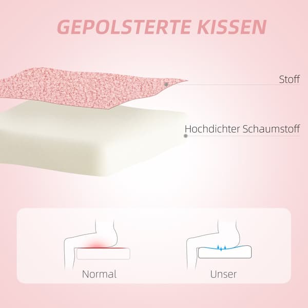 Kontorstol, 45x56x78-88 cm, Pink