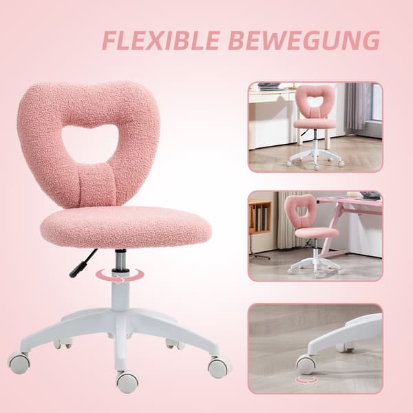 Kontorstol, 45x56x78-88 cm, Pink