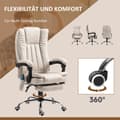 Miniatyrbillede 5 af 9: Kontorstol, 62x70x113-120 cm, Creme Hvid