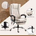 Miniatyrbillede 7 af 9: Kontorstol, 62x70x113-120 cm, Creme Hvid