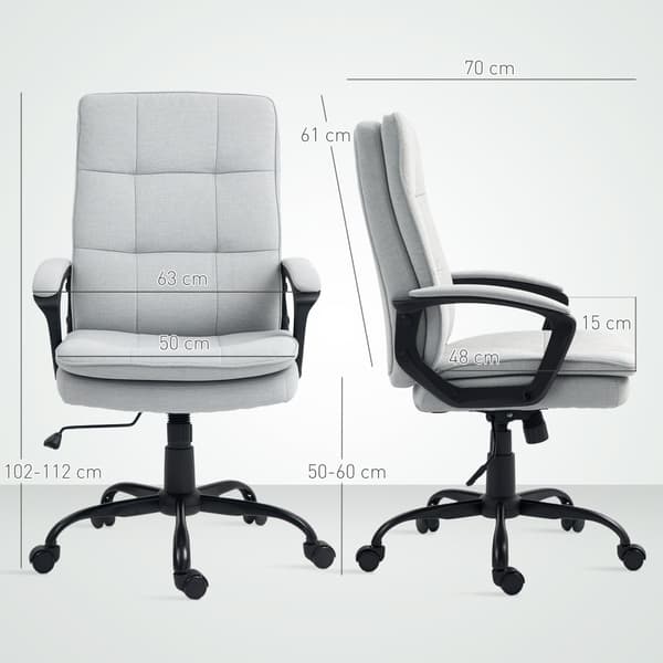 Toimistotuoli, 63x70x102-112 cm, Harmaa