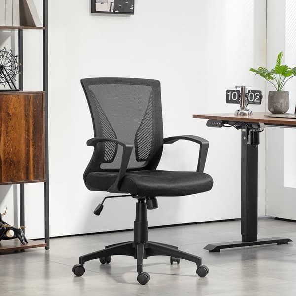 Kontorstol, 62x60x92-102 cm, Sort