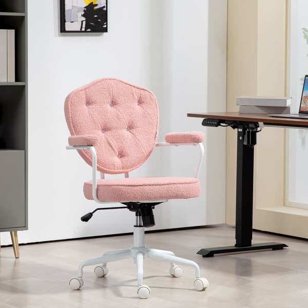 Kontorsstol, 63x61.5x93-101 cm, Rosa