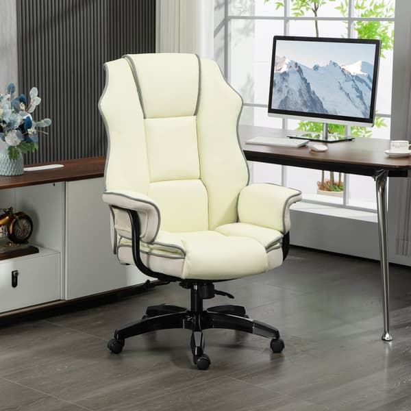Ergonominen toimistotuoli, 76x80x118-124 cm, Kermaväri