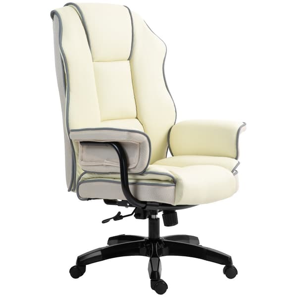 Ergonominen toimistotuoli, 76x80x118-124 cm, Kermaväri