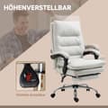 Miniatyrbillede 5 af 9: Kontorstol, 65x72x109-117 cm, Creme Hvid