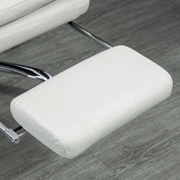Kontorstol, 65x72x109-117 cm, Creme Hvid