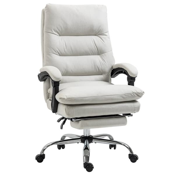 Kontorstol, 65x72x109-117 cm, Creme Hvid