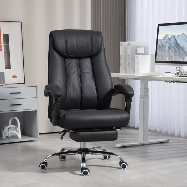 Ergonomisk Kontorsstol, 66x70x111-119 cm, Svart