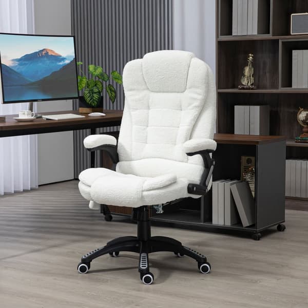 Massage Kontorstol, 67x74x107-116 cm, Hvid
