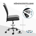 Miniatyrbillede 5 af 9: Kontorstol, 43x58x90-100 cm, Sort