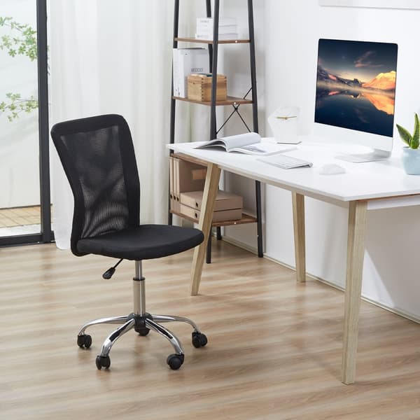 Kontorstol, 43x58x90-100 cm, Sort
