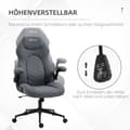 Miniatyrbild 4 av 9: Ergonomisk Kontorsstol, 65.5x69.5x112-122 cm, Mörkgrå