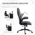 Miniatyrbild 6 av 9: Ergonomisk Kontorsstol, 65.5x69.5x112-122 cm, Mörkgrå
