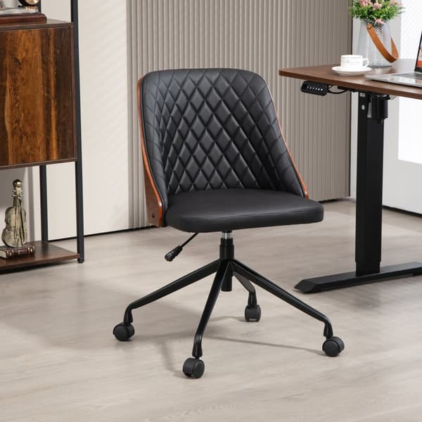 Kontorsstol, 48.5x54.5x81-87 cm, Svart