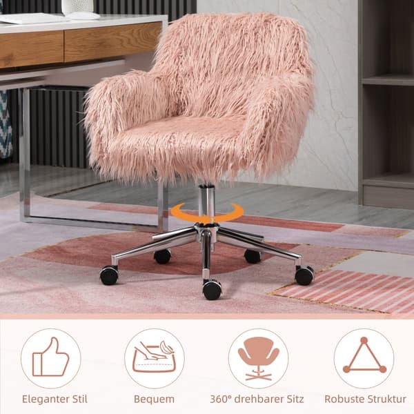 Toimistotuoli, 57x60x75-85 cm, Pinkki+Hopea