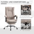 Miniatyrbillede 6 af 9: Kontorstol, 63x71x110-118 cm, Beige