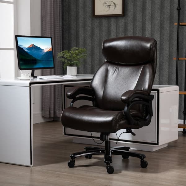 Kontorstol, 72x83x114-122 cm, Brun