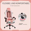 Miniatyrbild 6 av 9: Spelstol, 64x67x119-127 cm, Rosa och Vit