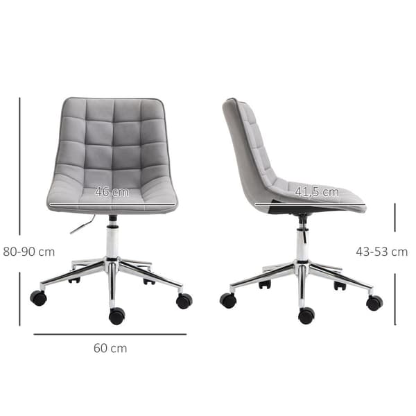 Kontorsstol, 80-90H x 60B x 60D cm, Grå
