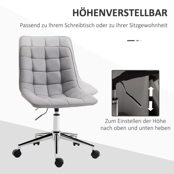 Kontorsstol, 80-90H x 60B x 60D cm, Grå