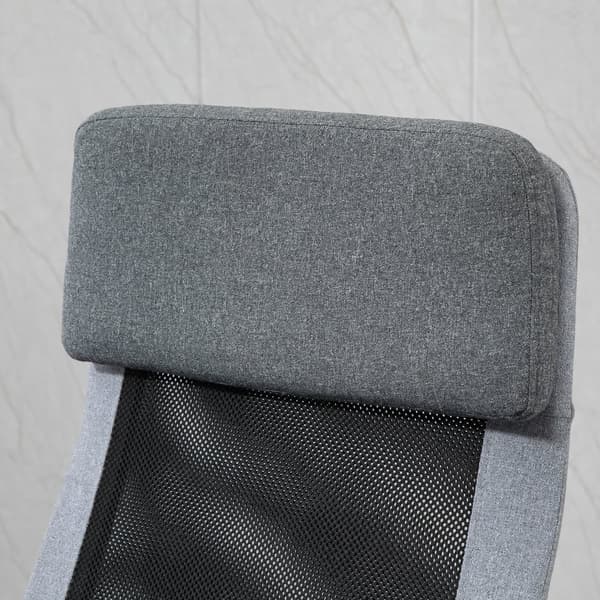 Kontorstol, 65x67x119-129 cm, Lys Grå Sort