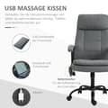 Miniatyrbillede 9 af 9: Massage Kontorstol, 63x70x112-121 cm, Grå