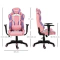 Miniatyrbillede 3 af 9: Gaming Stol, 69x56x125.5 cm, Pink & Lilla