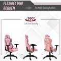 Miniatyrbillede 6 af 9: Gaming Stol, 69x56x125.5 cm, Pink & Lilla