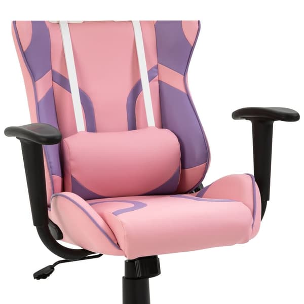 Gaming Stol, 69x56x125.5 cm, Pink & Lilla