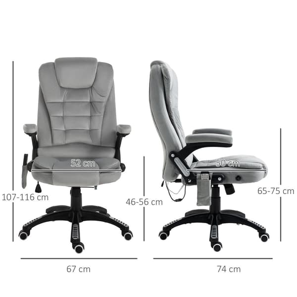 Massage Kontorstol, 68x72x110-120 cm, Brun