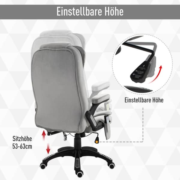 Massage Kontorstol, 68x72x110-120 cm, Brun
