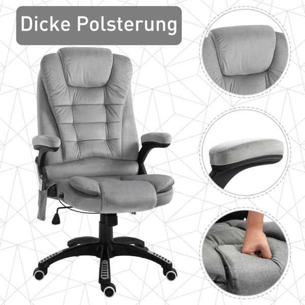 Massage Kontorstol, 68x72x110-120 cm, Brun