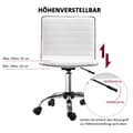 Miniatyrbillede 5 af 9: Kontorstol, 48x52x78-90 cm, Hvid