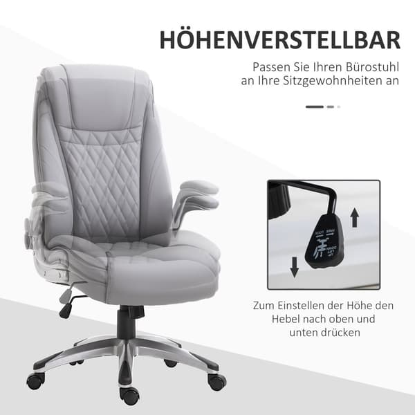 Kontorstol, 70x71x113-121 cm, Grå
