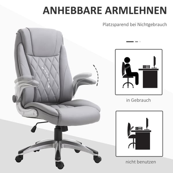Kontorstol, 70x71x113-121 cm, Grå