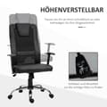 Miniatyrbild 4 av 9: Ergonomisk Kontorsstol, 66x73x108-118 cm, Svart