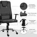 Miniatyrbild 6 av 9: Ergonomisk Kontorsstol, 66x73x108-118 cm, Svart