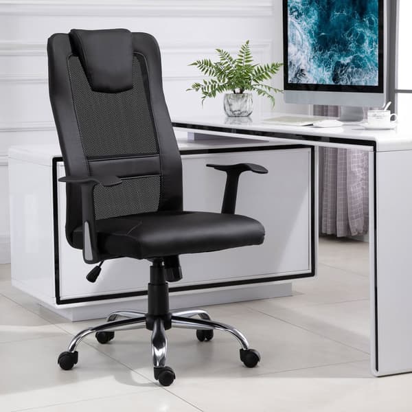 Ergonomisk Kontorsstol, 66x73x108-118 cm, Svart