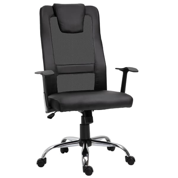 Ergonomisk Kontorsstol, 66x73x108-118 cm, Svart