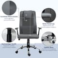 Miniatyrbild 6 av 9: Ergonomisk Kontorsstol, 66x73x108-118 cm, Grå
