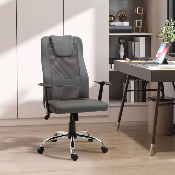 Ergonomisk Kontorsstol, 66x73x108-118 cm, Grå