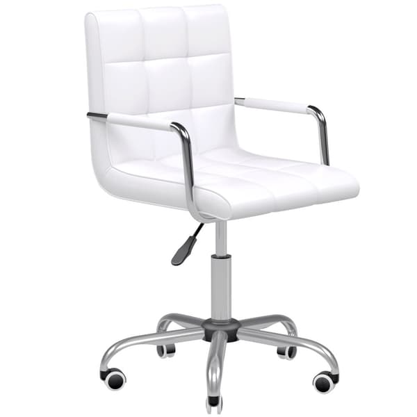 Kontorstol, 52.5x54x84-99 cm, Hvid