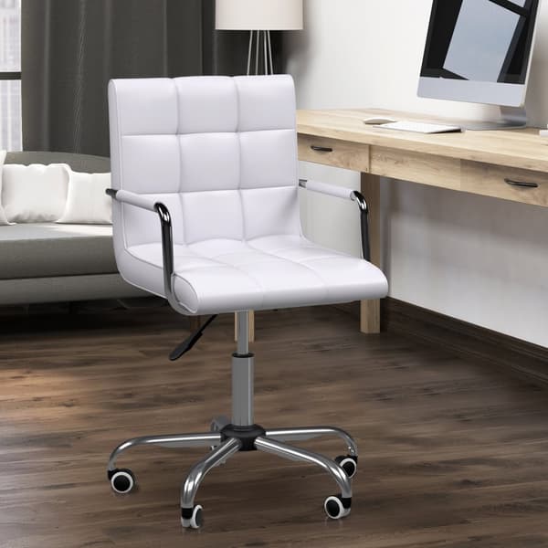 Kontorstol, 52.5x54x84-99 cm, Hvid