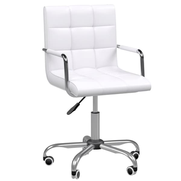 Kontorstol, 52.5x54x84-99 cm, Hvid