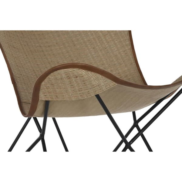 Stol DKD Home Decor Metall Rattan (74 x 78 x 92 cm)